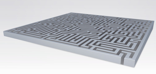 Abstract Labyrinth - Maze Illustration,top angle view