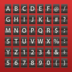 Alphabet an igits on paper diary