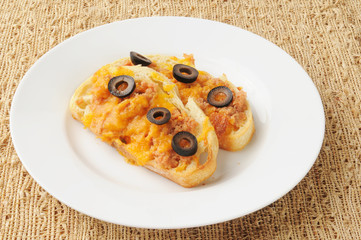 Deviled ham on italian toast