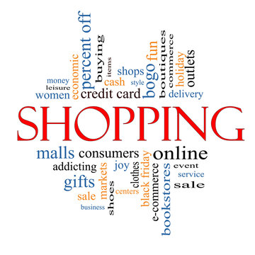 Shopping Word Cloud Concept