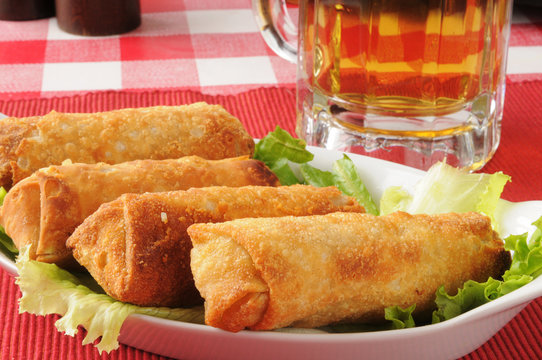 Egg Rolls And Beer