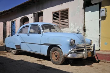 Papier Peint photo Voitures anciennes cubaines belle américaine 21