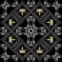 Seamless Vintage. Wallpaper Pattern.