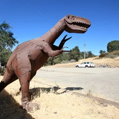 Gordijnen Route 66 - Rusty Iron Tyrannosaurus © Brad Pict
