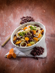 risotto with red beans carrots onions and celery