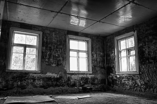 Dark Grungy Abandoned Room