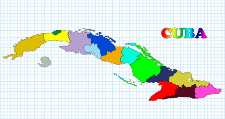 Obraz premium Map of Cuba