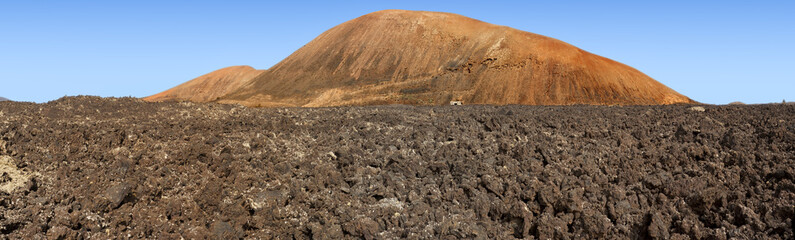 Volcano in Timanfaya National Park in Lanzarote