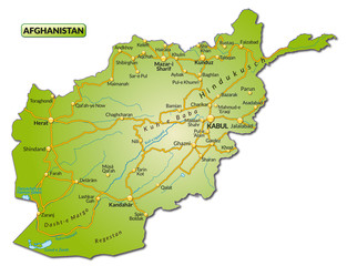Inselkarte von Afghanistan