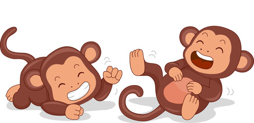 Obraz premium Laughing Monkeys