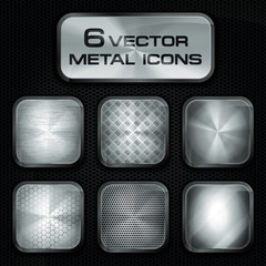 Vektor Set mit App Metall Icons