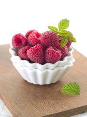 Raspberry in bowl