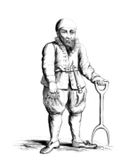 Gravedigger-Fossoyeur-Totengräber- 15th-16th century