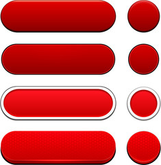 Red high-detailed modern web buttons.