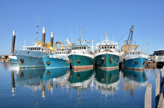 Fototapeta Fishing Boats in a Harbour