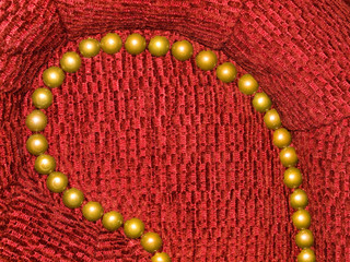 Detail of the Arm of a Fancy, Red Chair