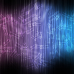 Fork and spoon on color wave abstract background