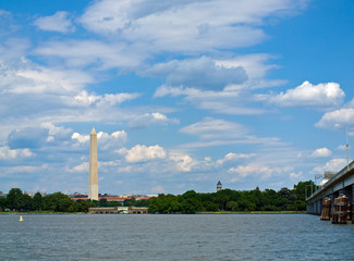 The Washington Monument and Jefferson Memorial