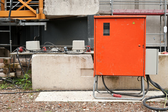 Stromversorgung auf einer Baustelle