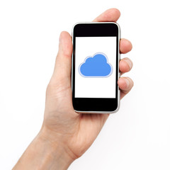 man hand holding the phone