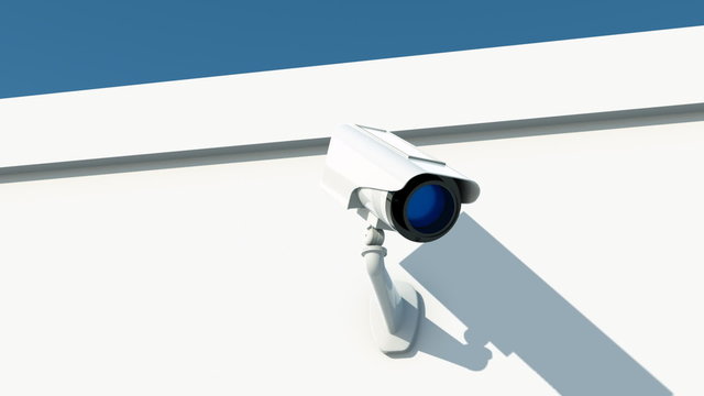 security camera on white wall