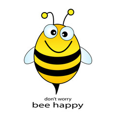 Vector bee happy illustration