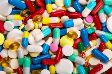 Many colorful medicines