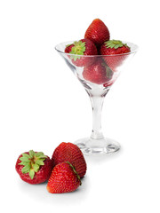 Strawberry on a white background.