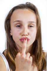 Fototapeta premium portrait of cute young teenage girl