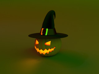 Citrouille Halloween Chapeau de sorci&egrave;re