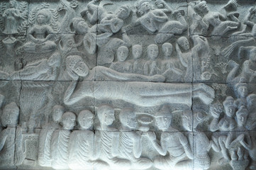 The buddha story sculpture