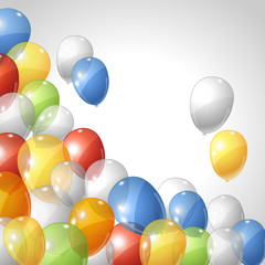 Stylish background with flying balloons. Vector eps 10.