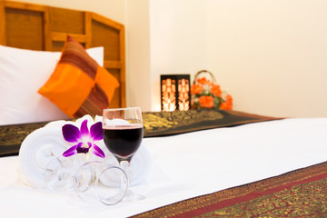 Interior of modern comfortable hotel room