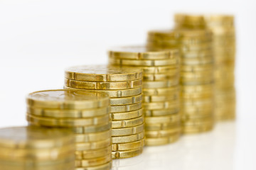 gestapelte Münzen