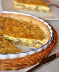 Cake with champignons