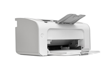 laser printer isolated on white background
