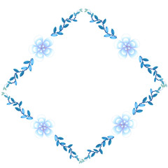 Flower of frame on white background