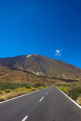 road to volcano Teide, Tenerife, Spain