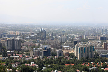 Skyline of Almaty city