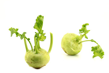 kohlrabi  on white background