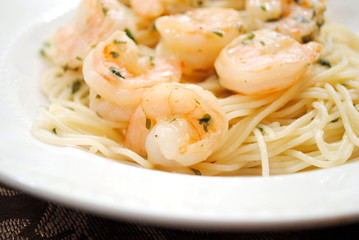 Close-Up of Shrimp Scampi