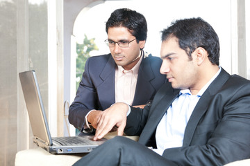Fototapeta na wymiar two Indian businessmen in meeting