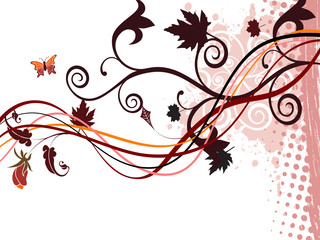 Beautiful  autumn background vector illustration