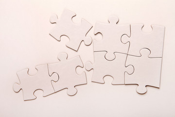 Fototapeta premium White jigsaw puzzle