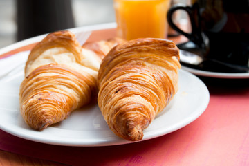 coffee and croissants