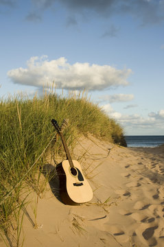 Guitar at the beach