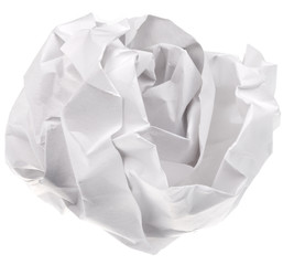crumpled sheet of paper