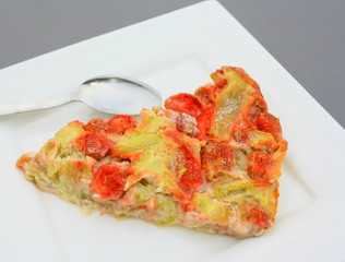 clafoutis fraise,rhubarbe