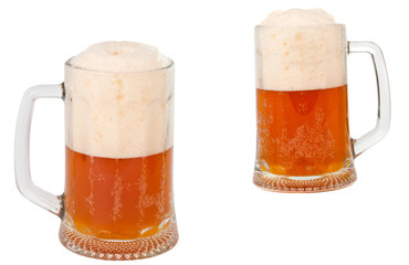 Glass of beer isolated