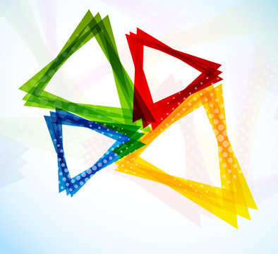 Background with colorful triangles